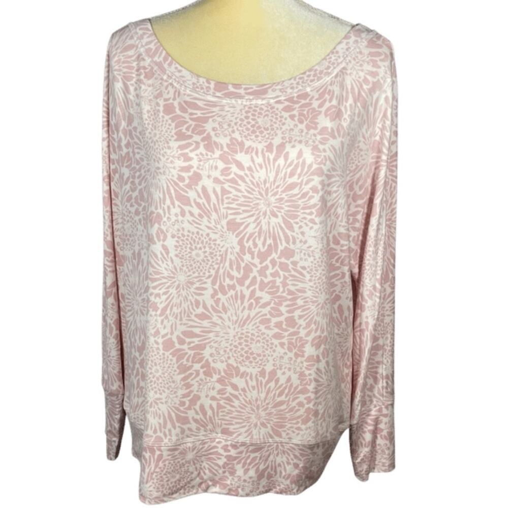 Gibson Coretta Pink Floral Long Sleeve Top Medium Soft Lightweight, NWT
